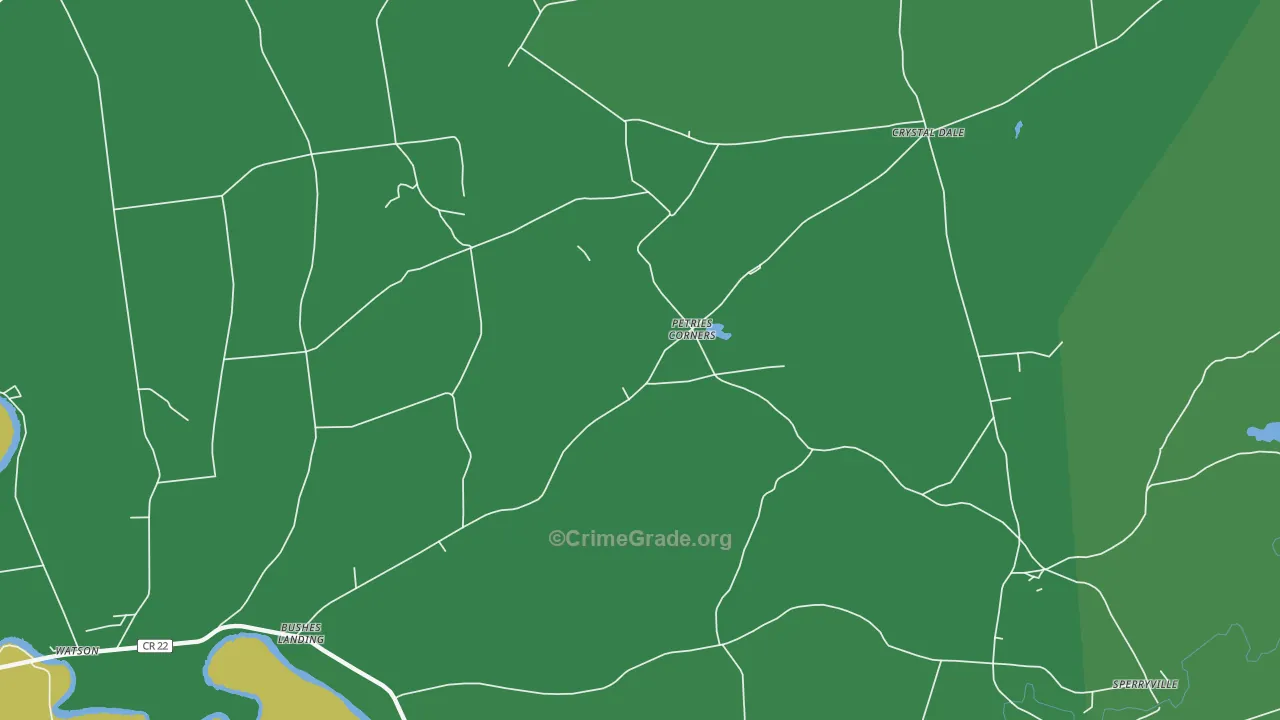 Petries Corners, NY Map of Vandalism Rates