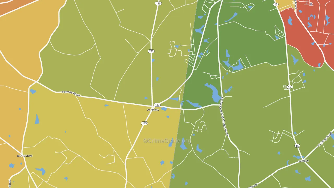 Petross, GA Map of Vandalism Rates