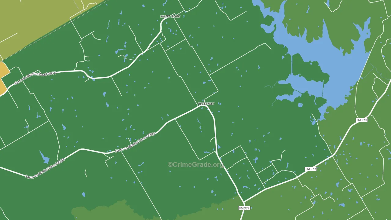 Petteway, TX Map of Vandalism Rates