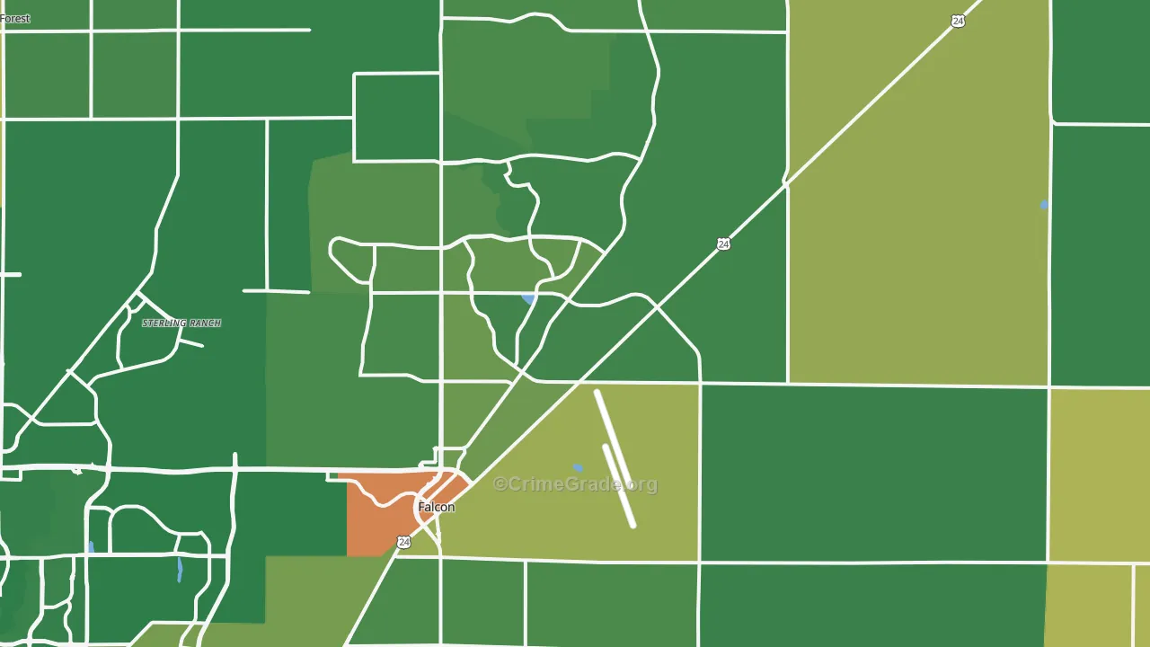 Peyton, CO Map of Vandalism Rates