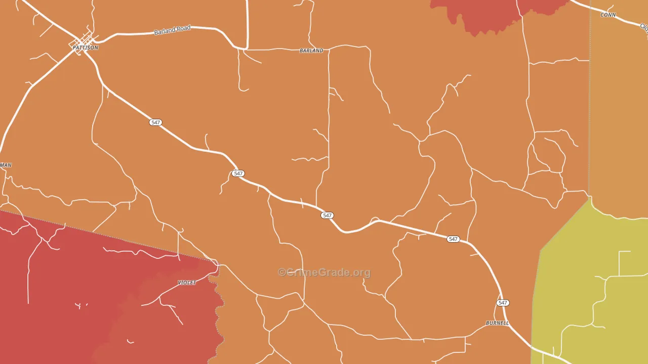 Peyton, MS Map of Vandalism Rates