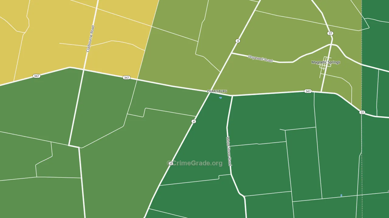Pharisburg, OH Map of Vandalism Rates