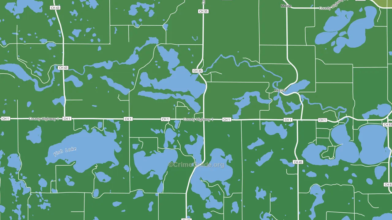 Phelps, MN Map of Vandalism Rates