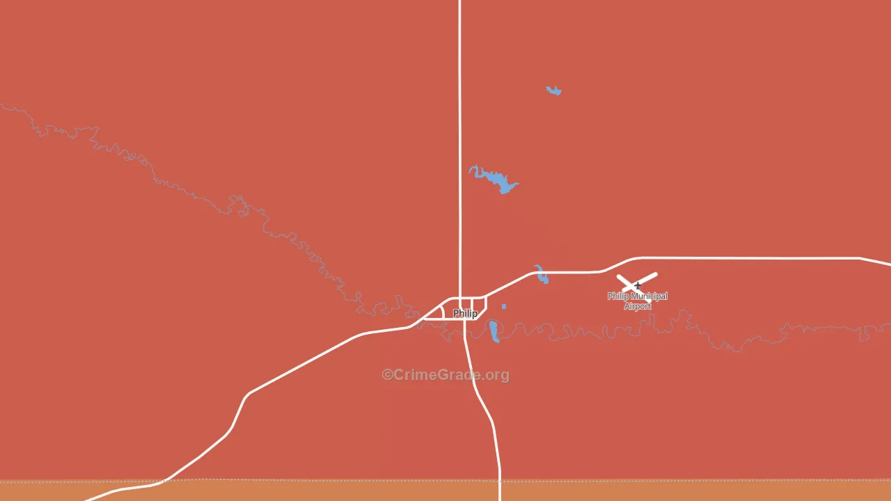 Philip, SD Map of Vandalism Rates
