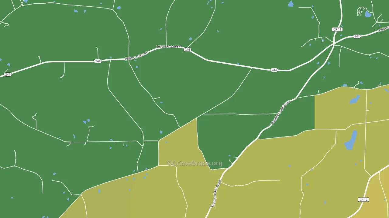 Phillips Creek, NY Map of Vandalism Rates