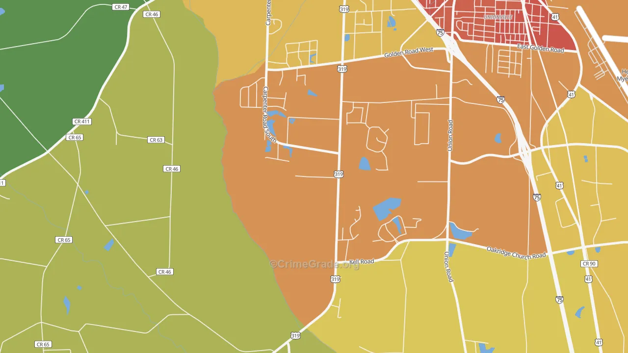 Phillipsburg, GA Map of Vandalism Rates