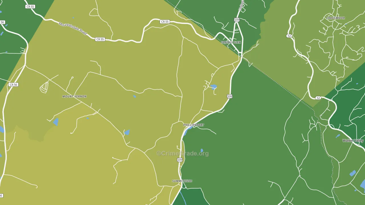 Phillipsport, NY Map of Vandalism Rates