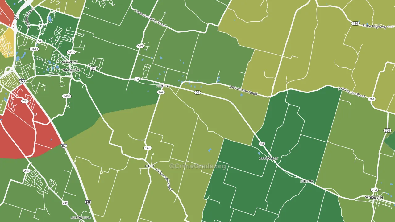 Philpot, KY Map of Vandalism Rates