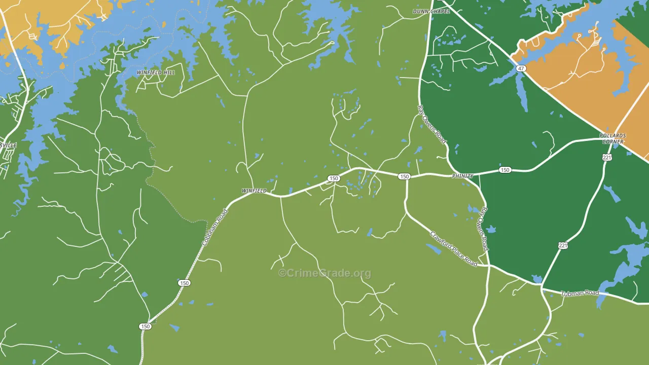 Phinizy, GA Map of Vandalism Rates