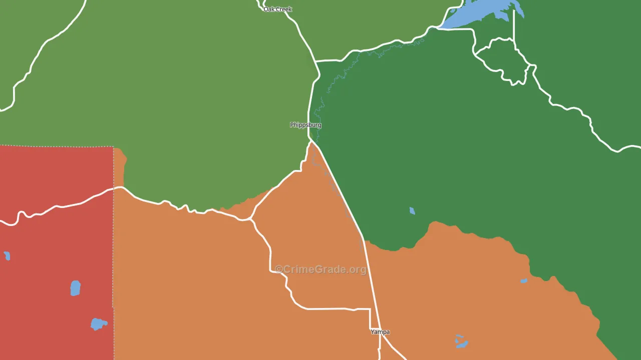 Phippsburg, CO Map of Vandalism Rates