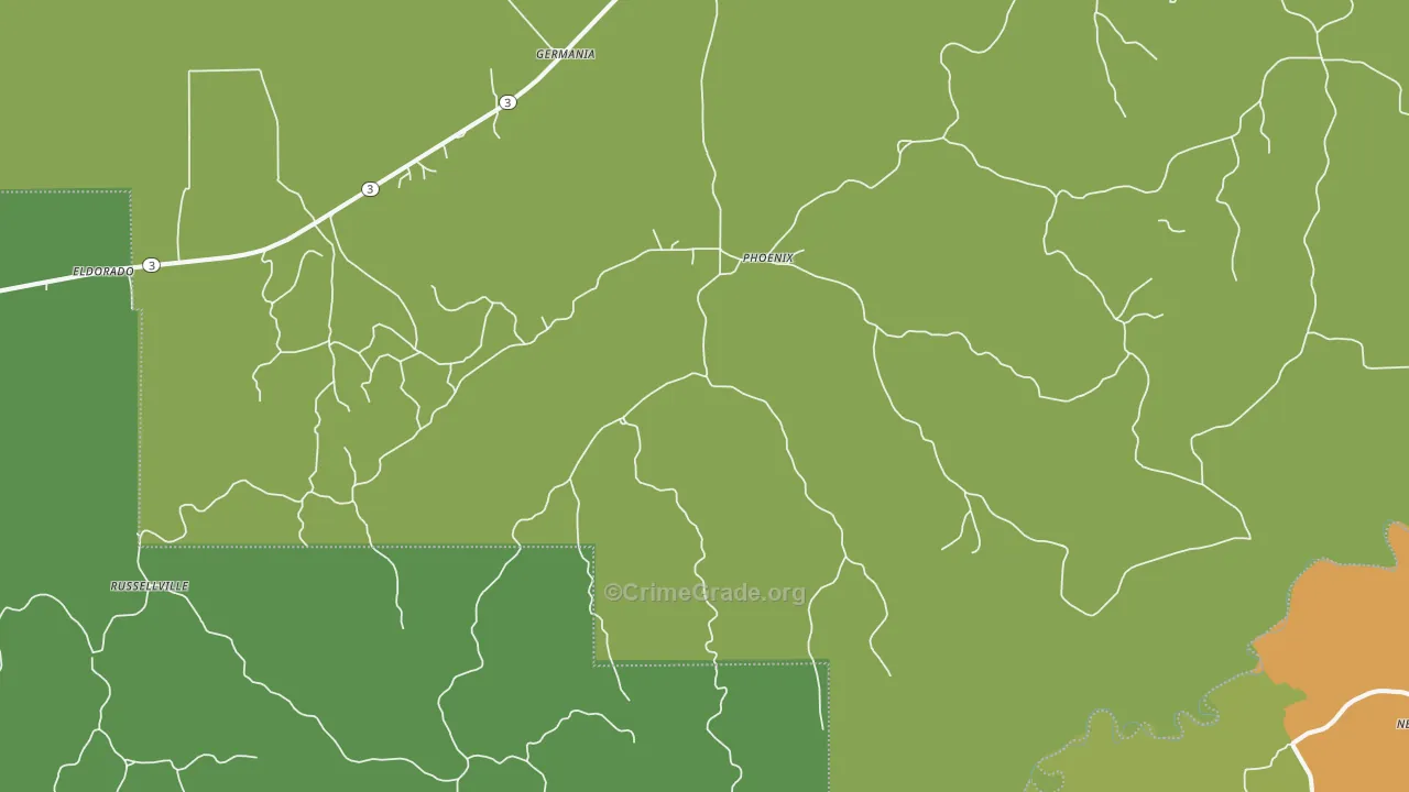 Phoenix, MS Map of Vandalism Rates