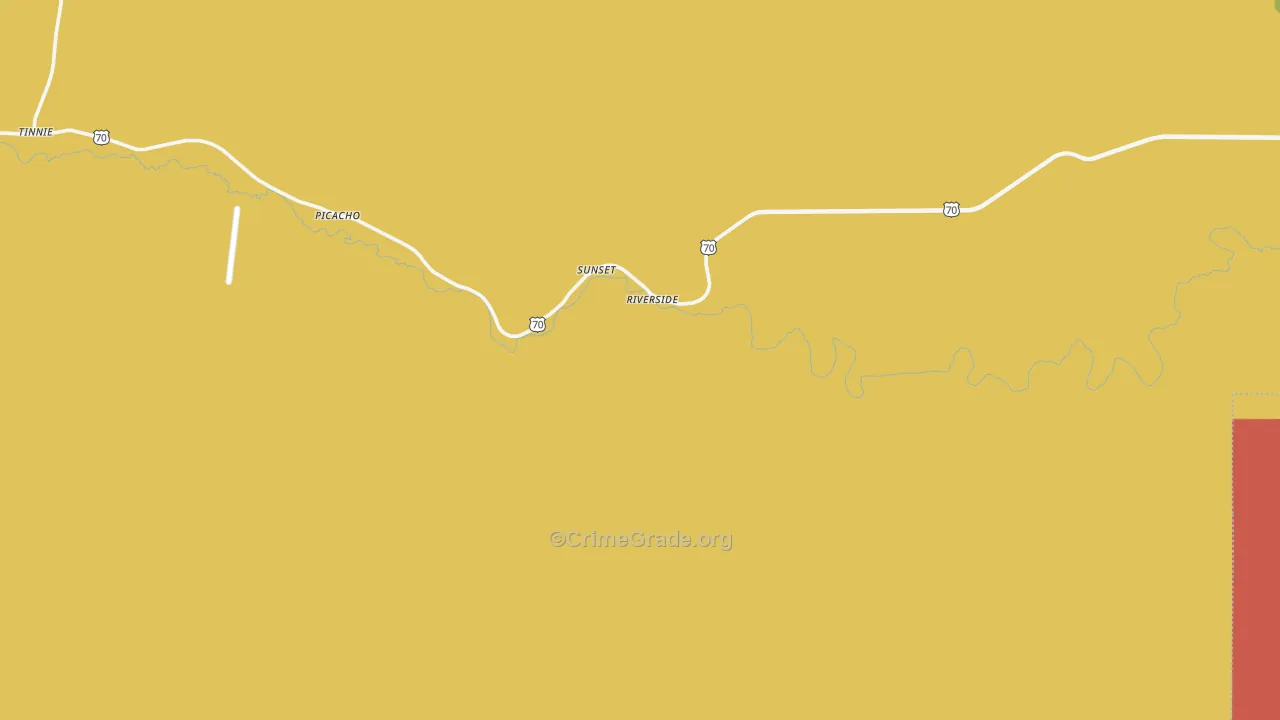 Picacho, NM Map of Vandalism Rates