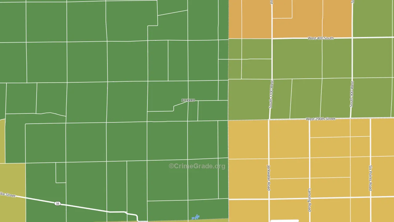Pickard, IN Map of Vandalism Rates