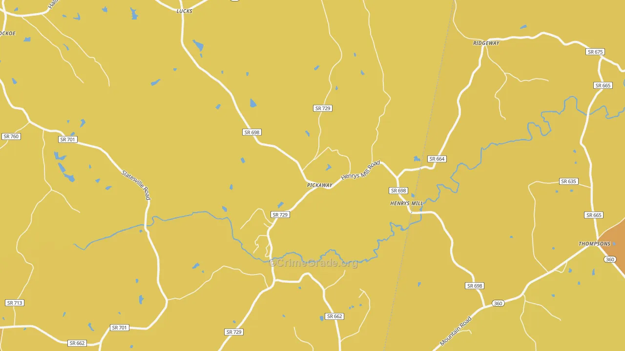Pickaway, VA Map of Vandalism Rates