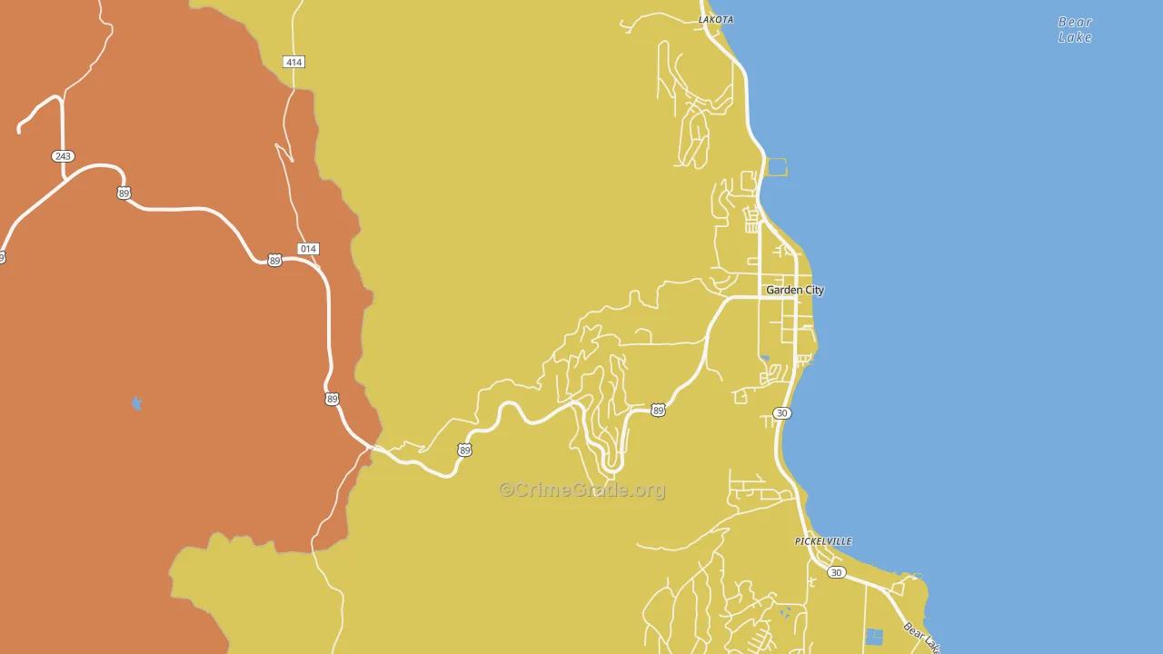 Pickelville, UT Map of Vandalism Rates