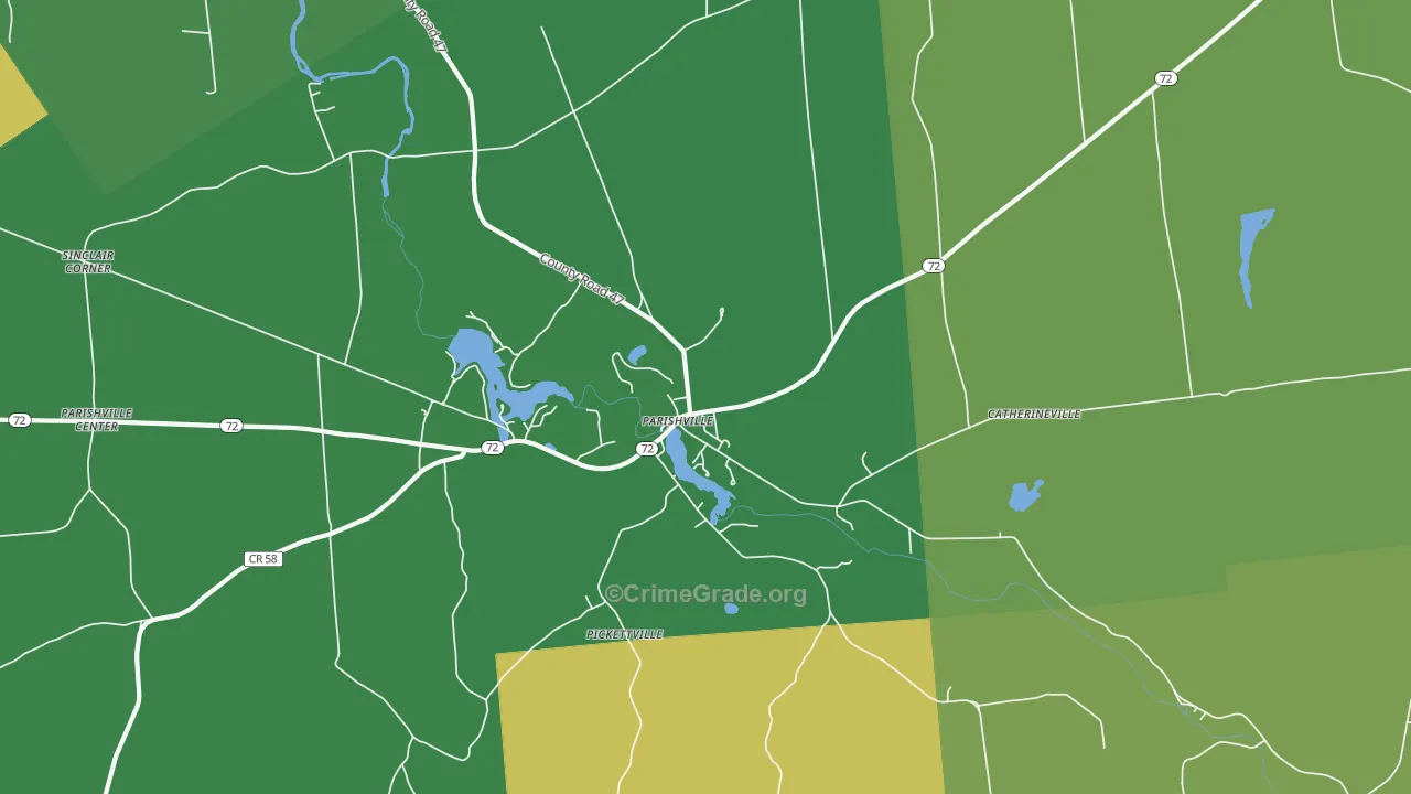 Pickettville, NY Map of Vandalism Rates