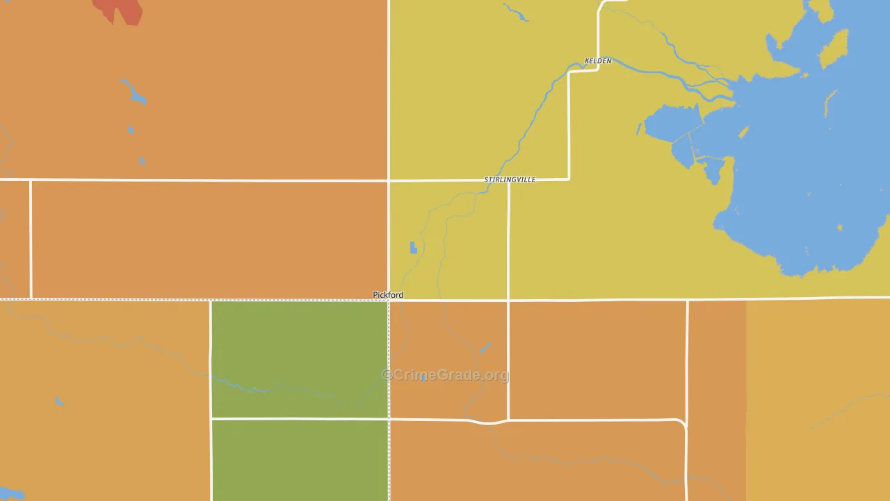 Pickford, MI Map of Vandalism Rates