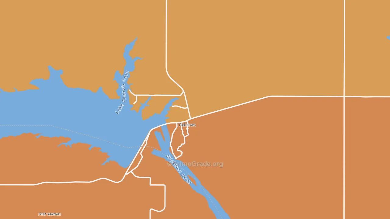 Pickstown, SD Map of Vandalism Rates