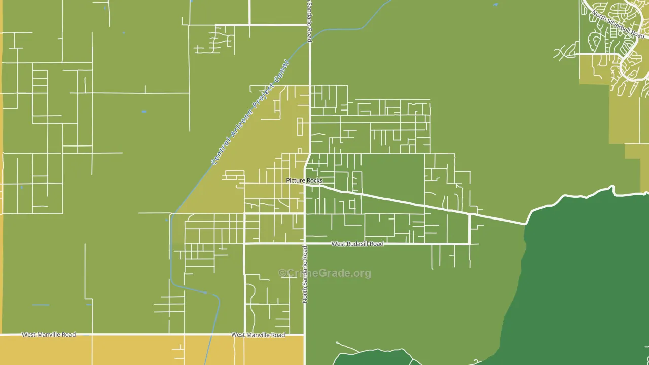 Picture Rocks, AZ Map of Vandalism Rates