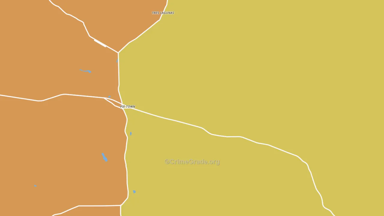 Pie Town, NM Map of Vandalism Rates