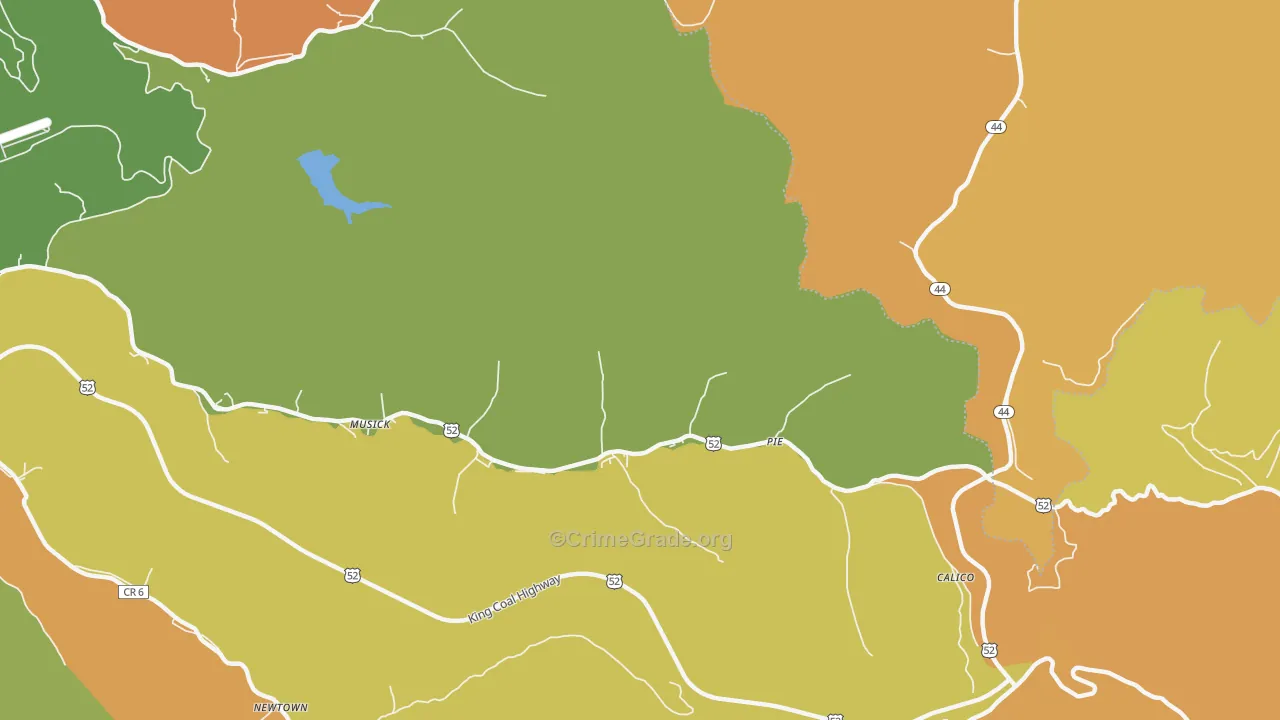 Pie, WV Map of Vandalism Rates