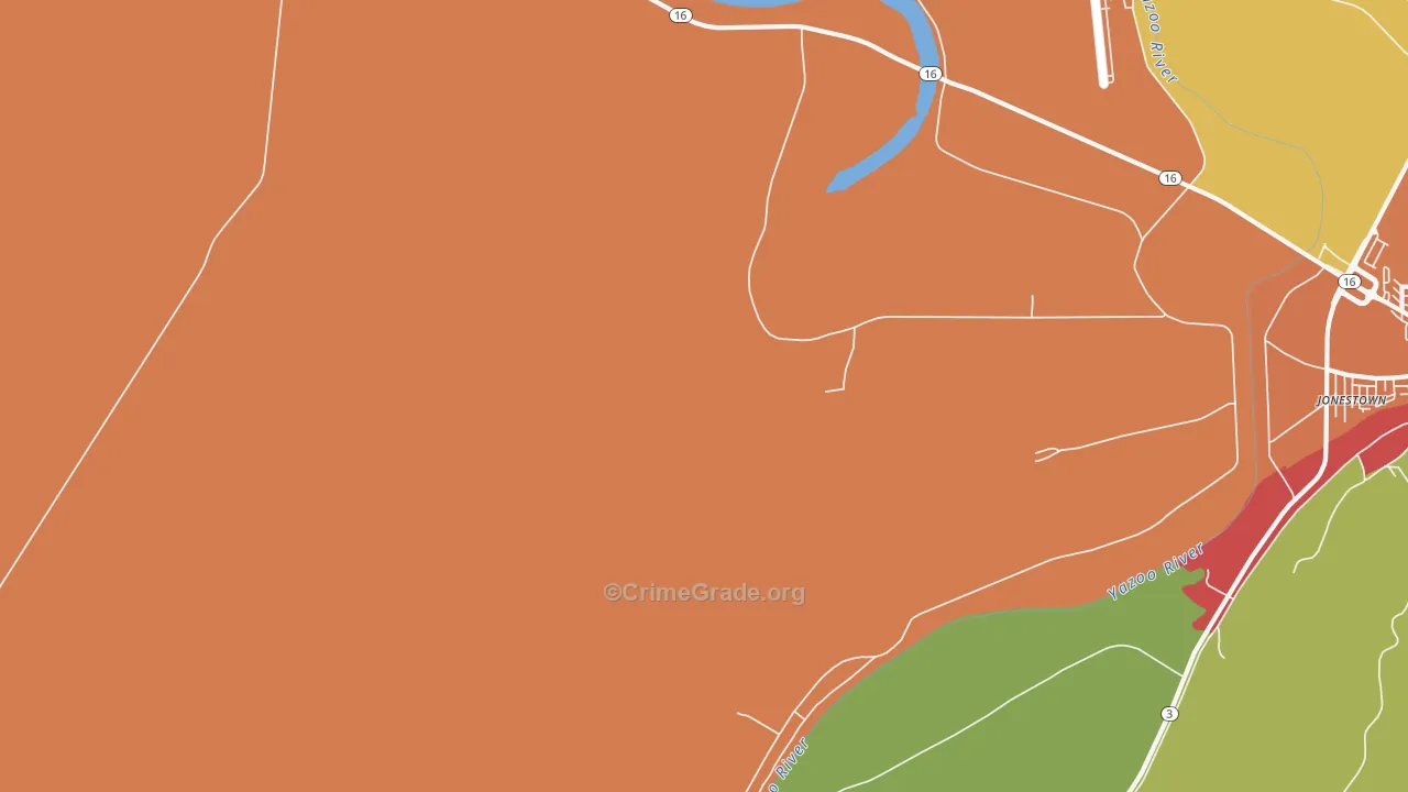 Pierce Crossroad, MS Map of Vandalism Rates