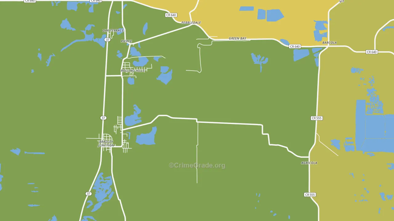 Pierce, FL Map of Vandalism Rates