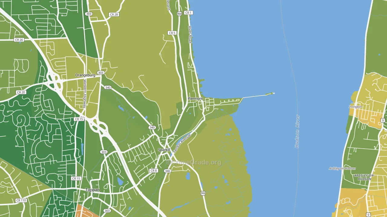 Piermont, NY Map of Vandalism Rates