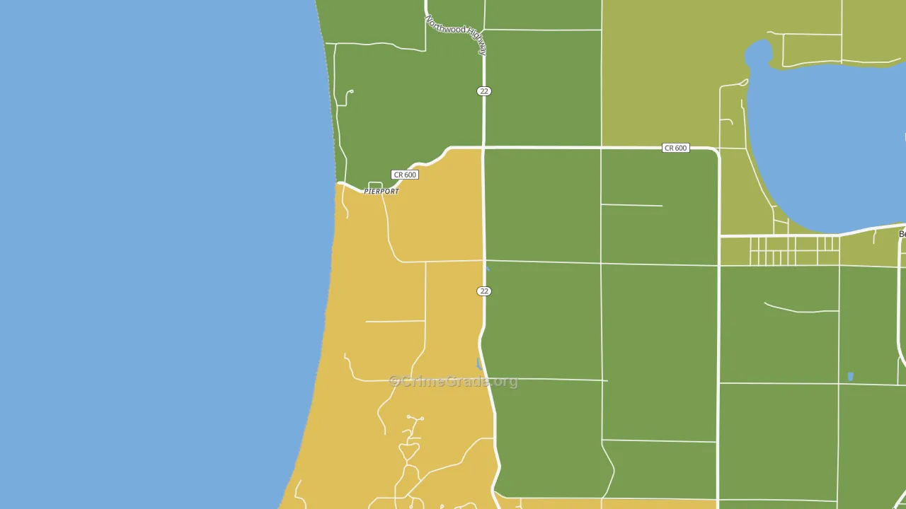 Pierport, MI Map of Vandalism Rates