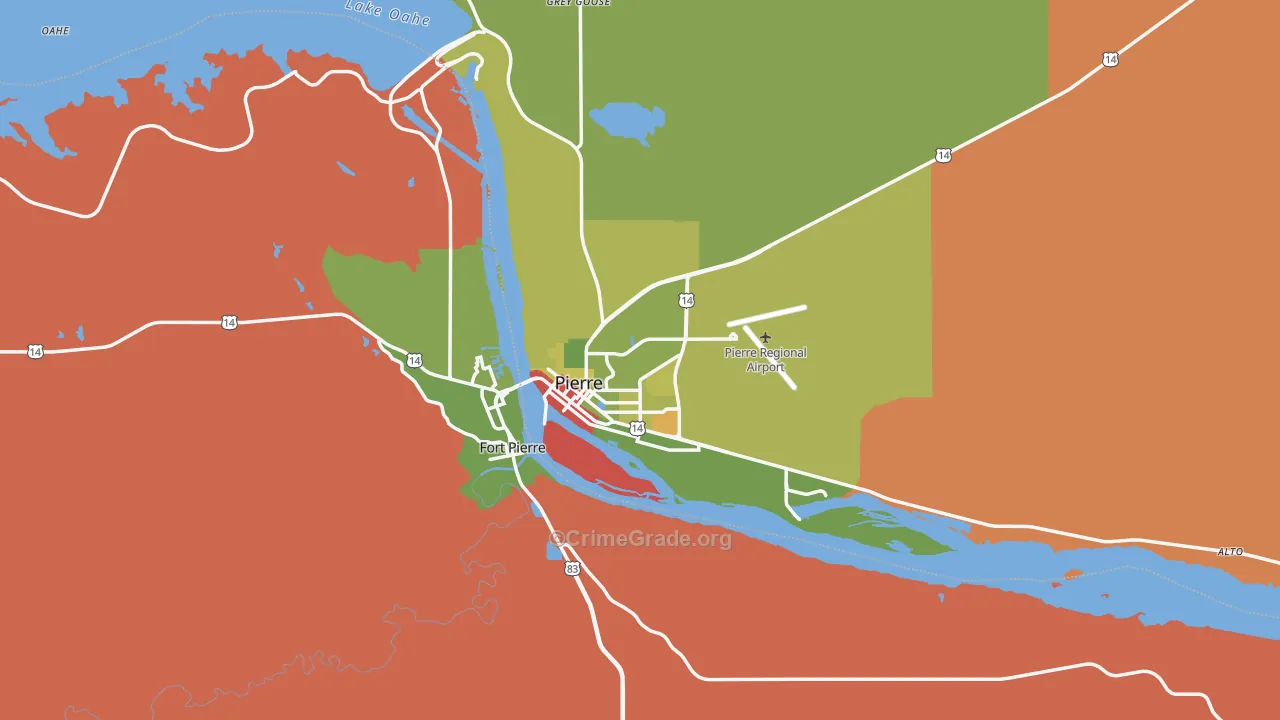 Pierre, SD Map of Vandalism Rates