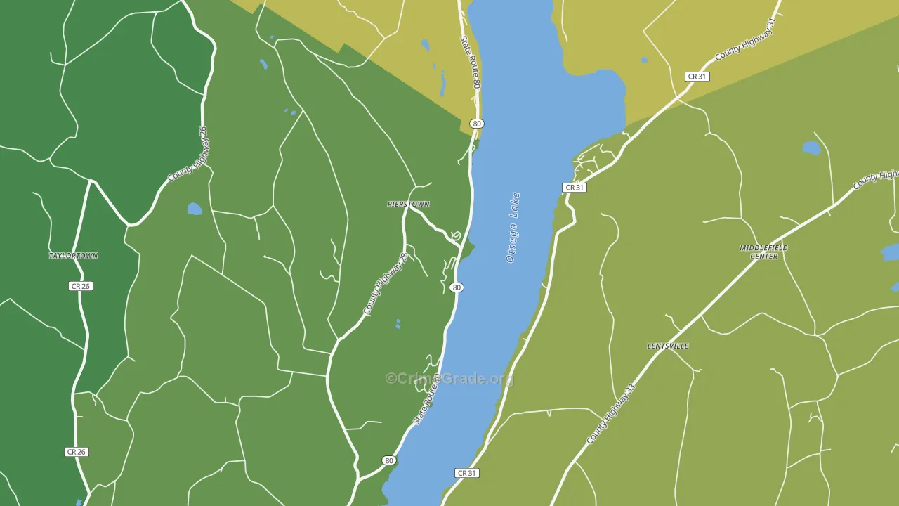 Pierstown, NY Map of Vandalism Rates