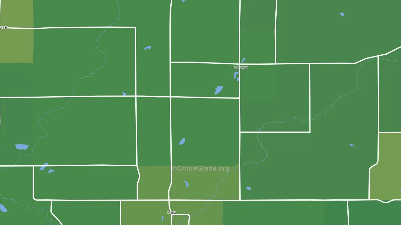 Pierz, MN Map of Vandalism Rates