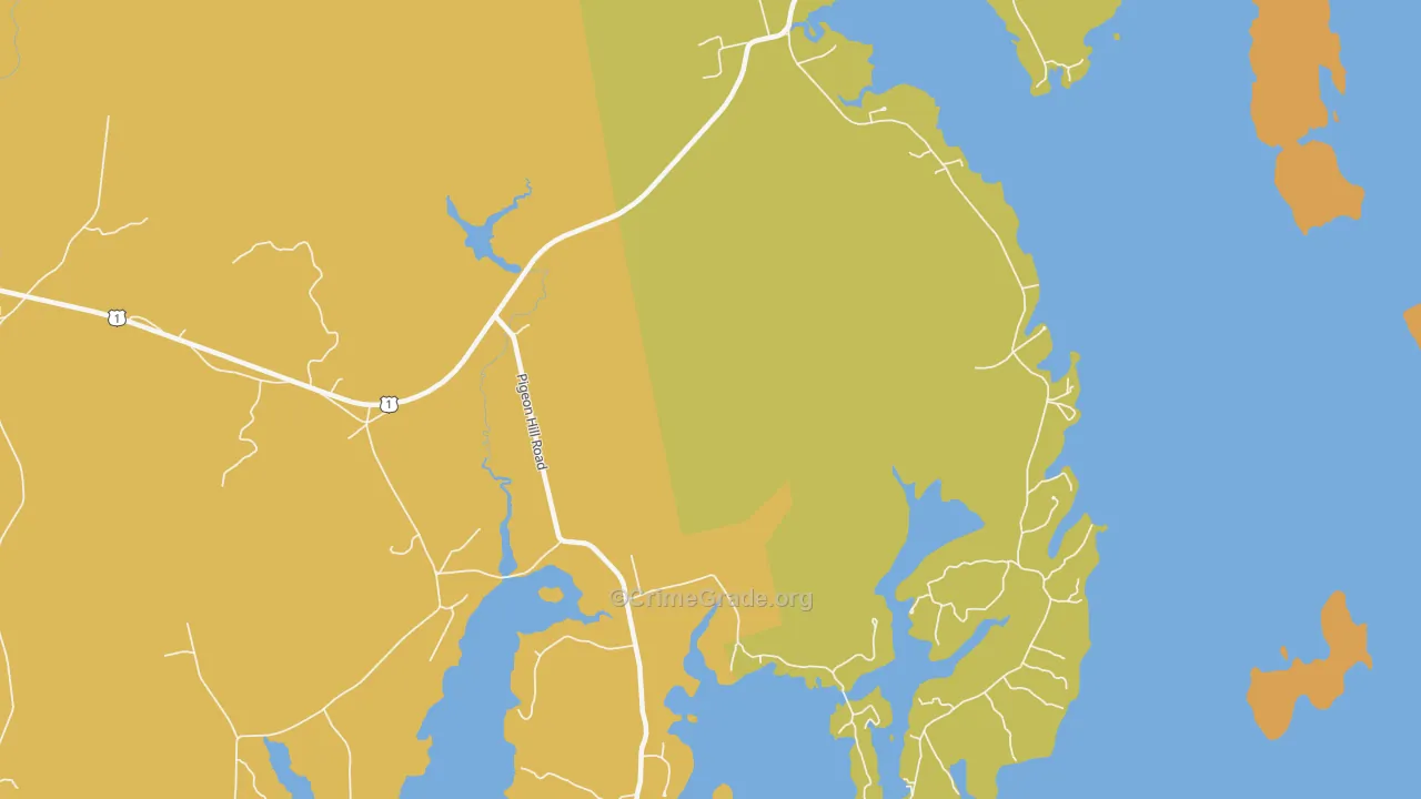 Pigeon Hill, ME Map of Vandalism Rates