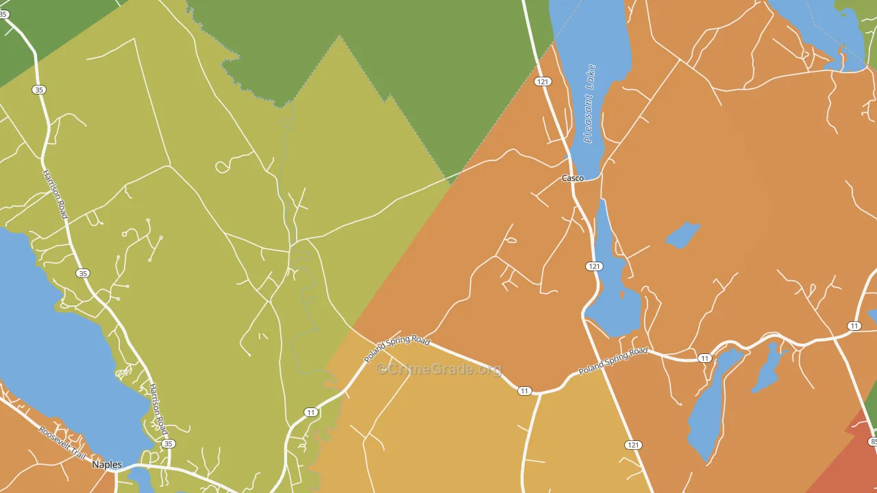 Pike Corner, ME Map of Vandalism Rates