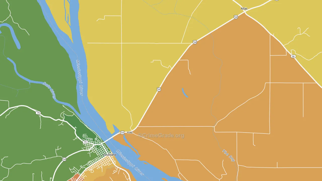 Pike, IL Map of Vandalism Rates