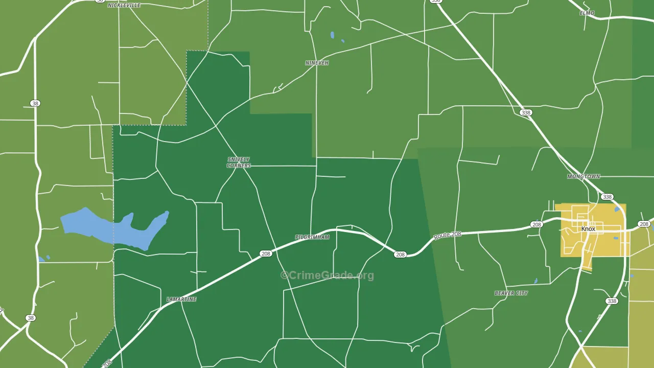 Pilgrimham, PA Map of Vandalism Rates