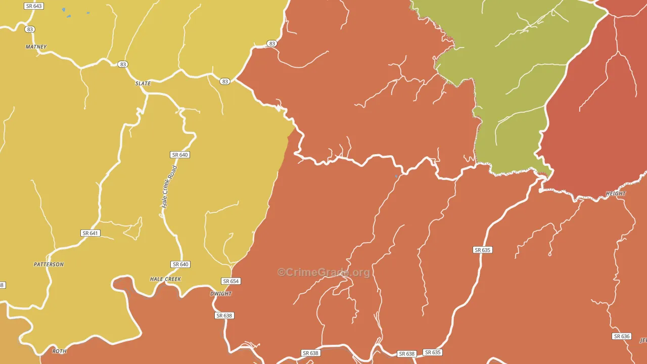 Pilgrims Knob, VA Map of Vandalism Rates