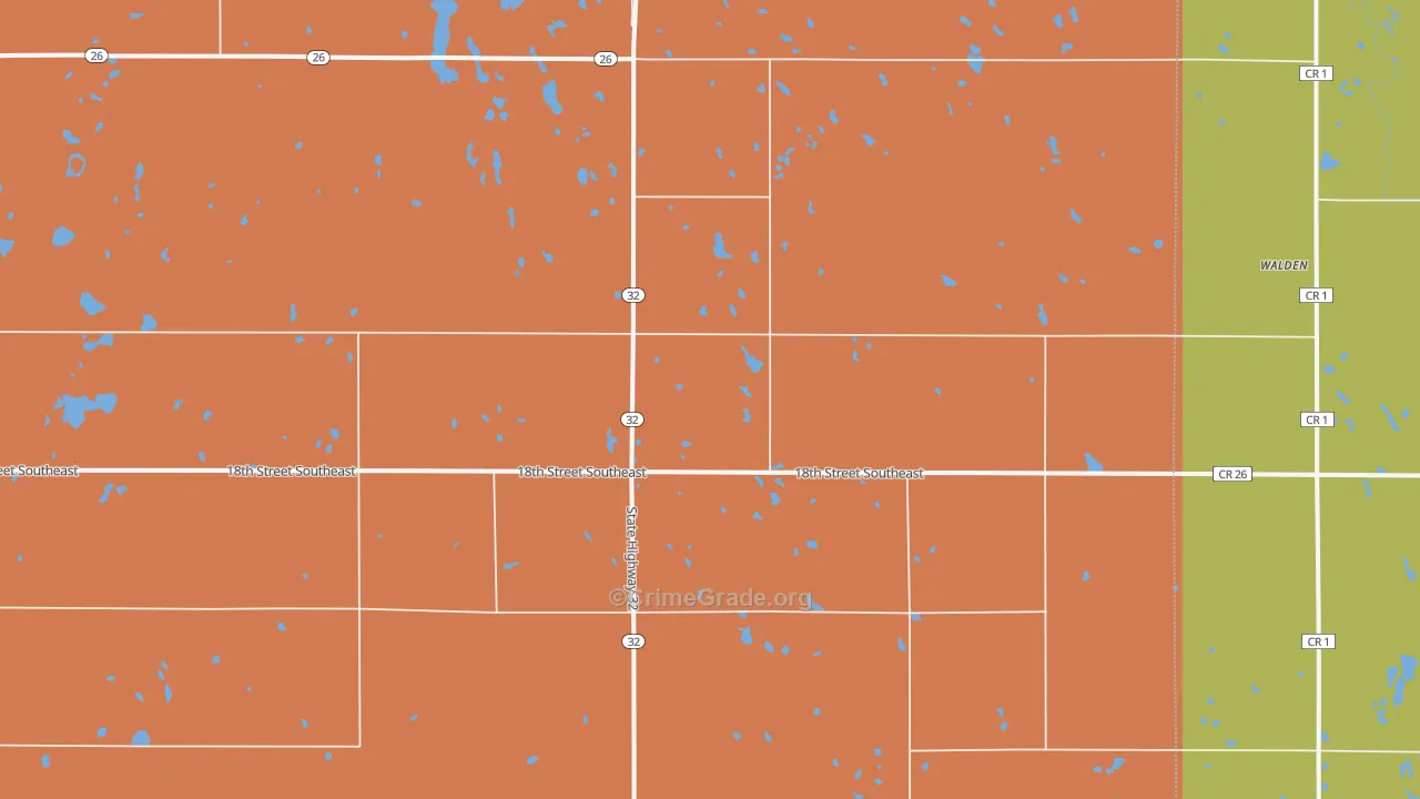 Pillsbury, ND Map of Vandalism Rates