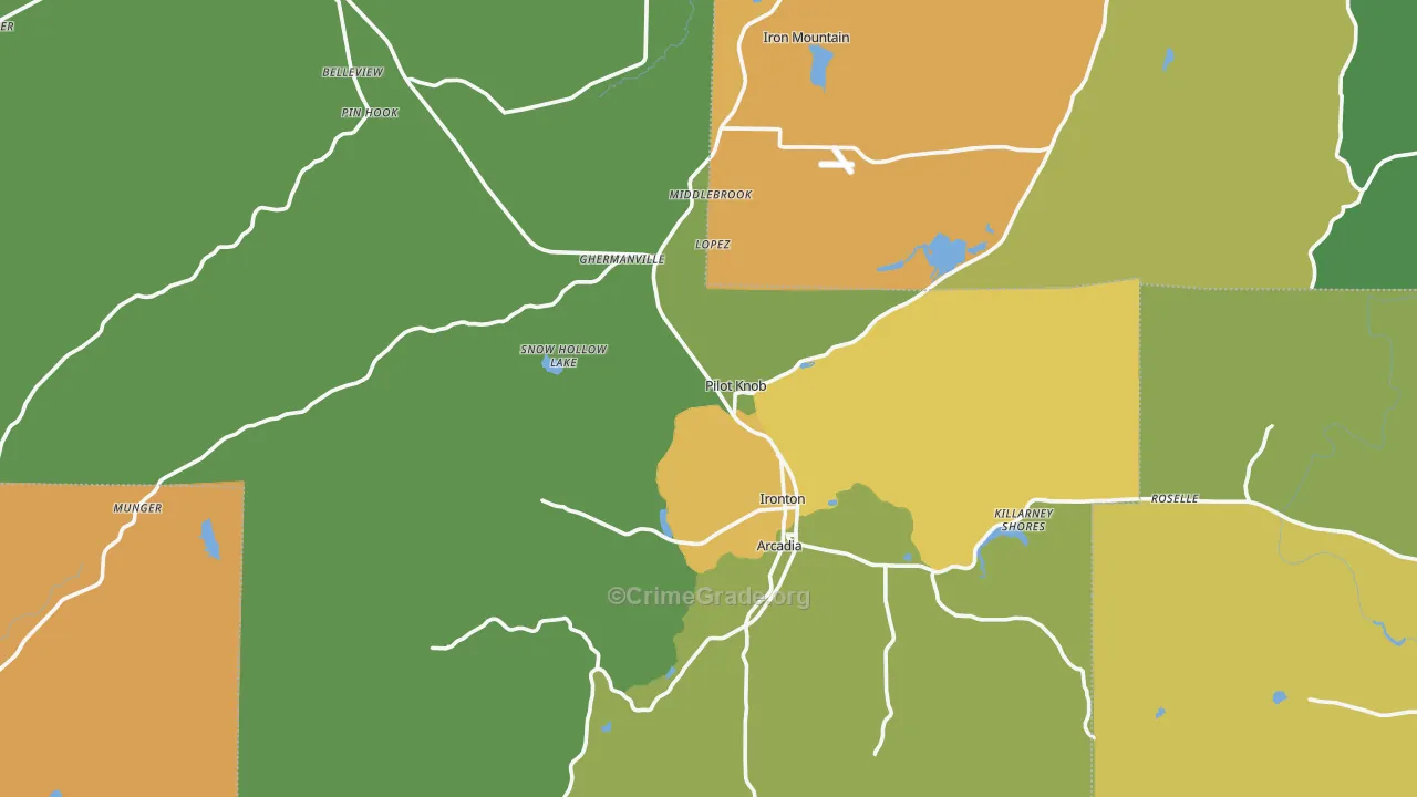 Pilot Knob, MO Map of Vandalism Rates