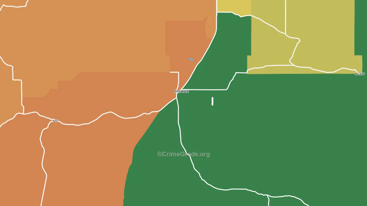 Pilot Rock, OR Map of Vandalism Rates
