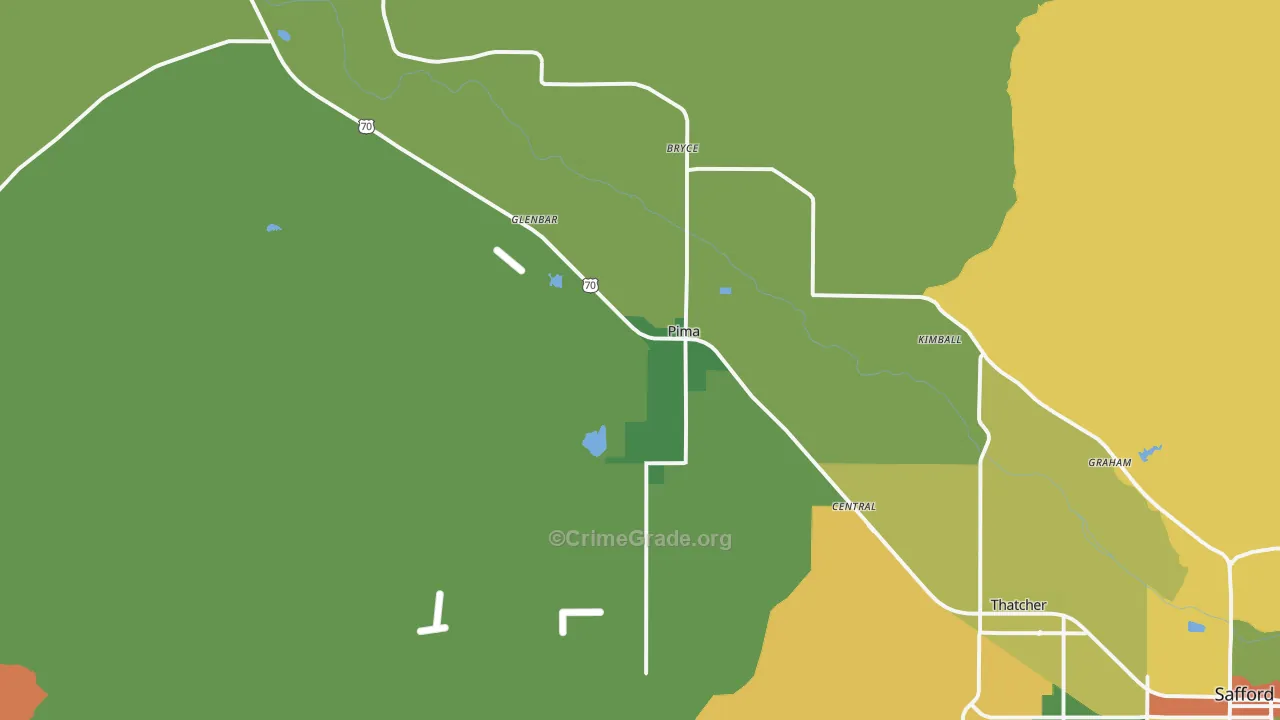 Pima, AZ Map of Vandalism Rates