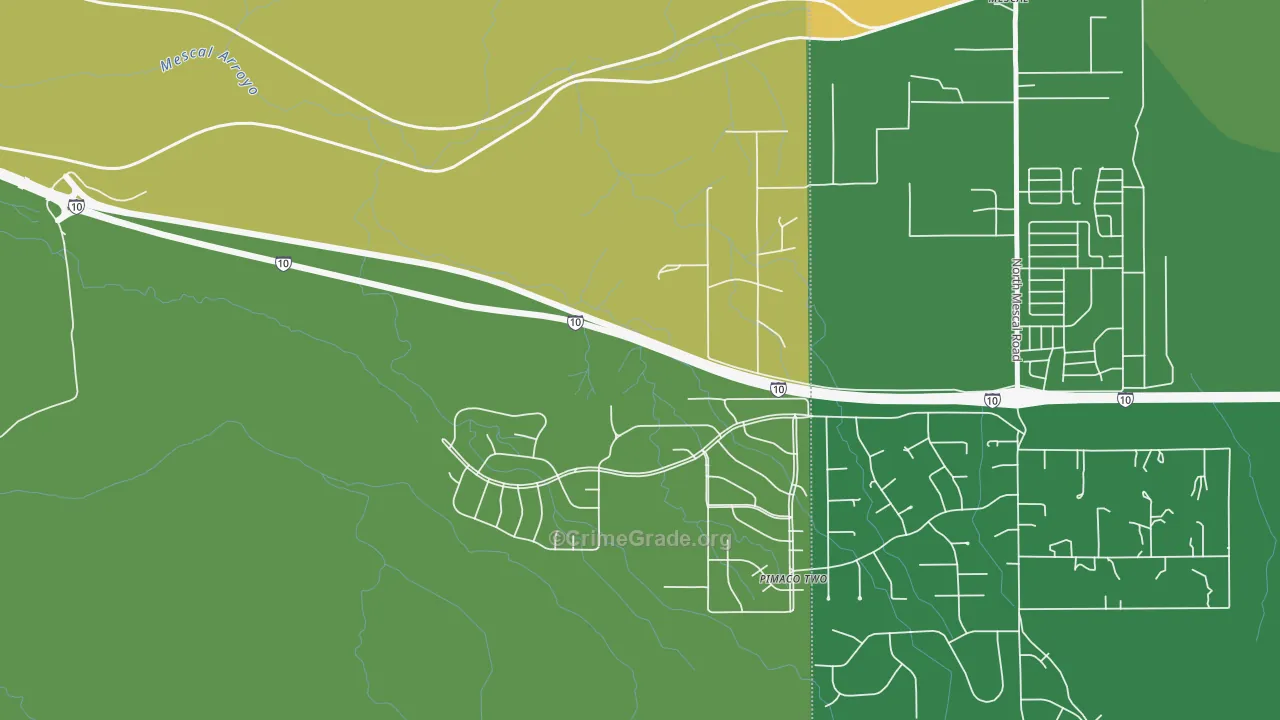 Pimaco Two, AZ Map of Vandalism Rates