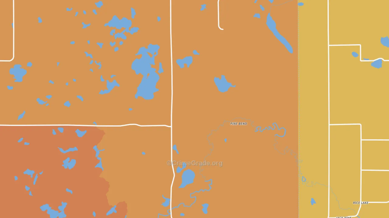 Pine Bend, MN Map of Vandalism Rates