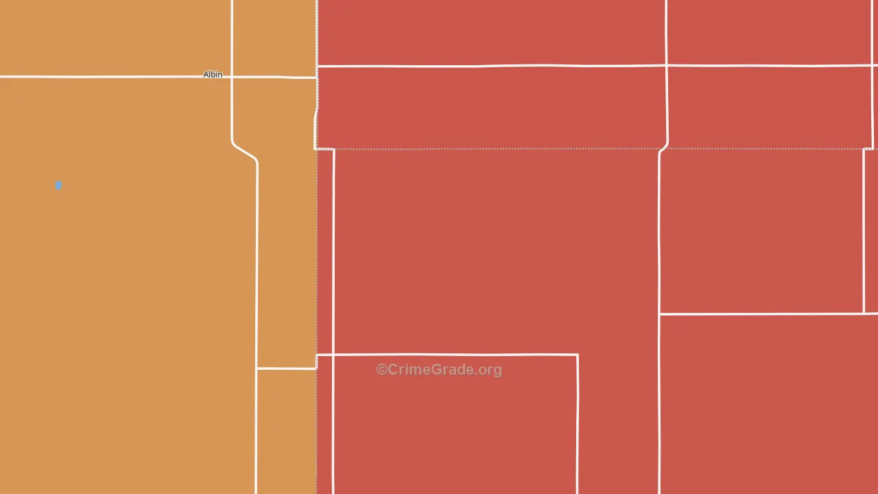 Pine Bluffs, NE Map of Vandalism Rates