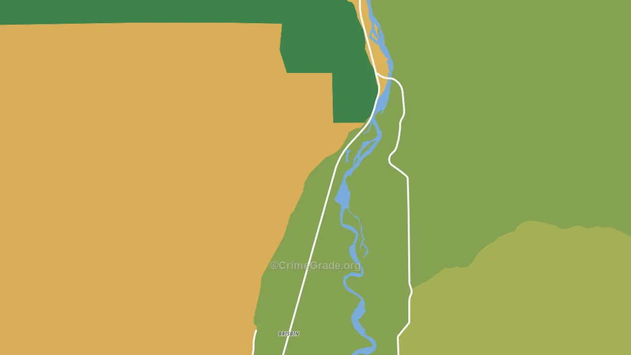 Pine Creek, MT Map of Vandalism Rates
