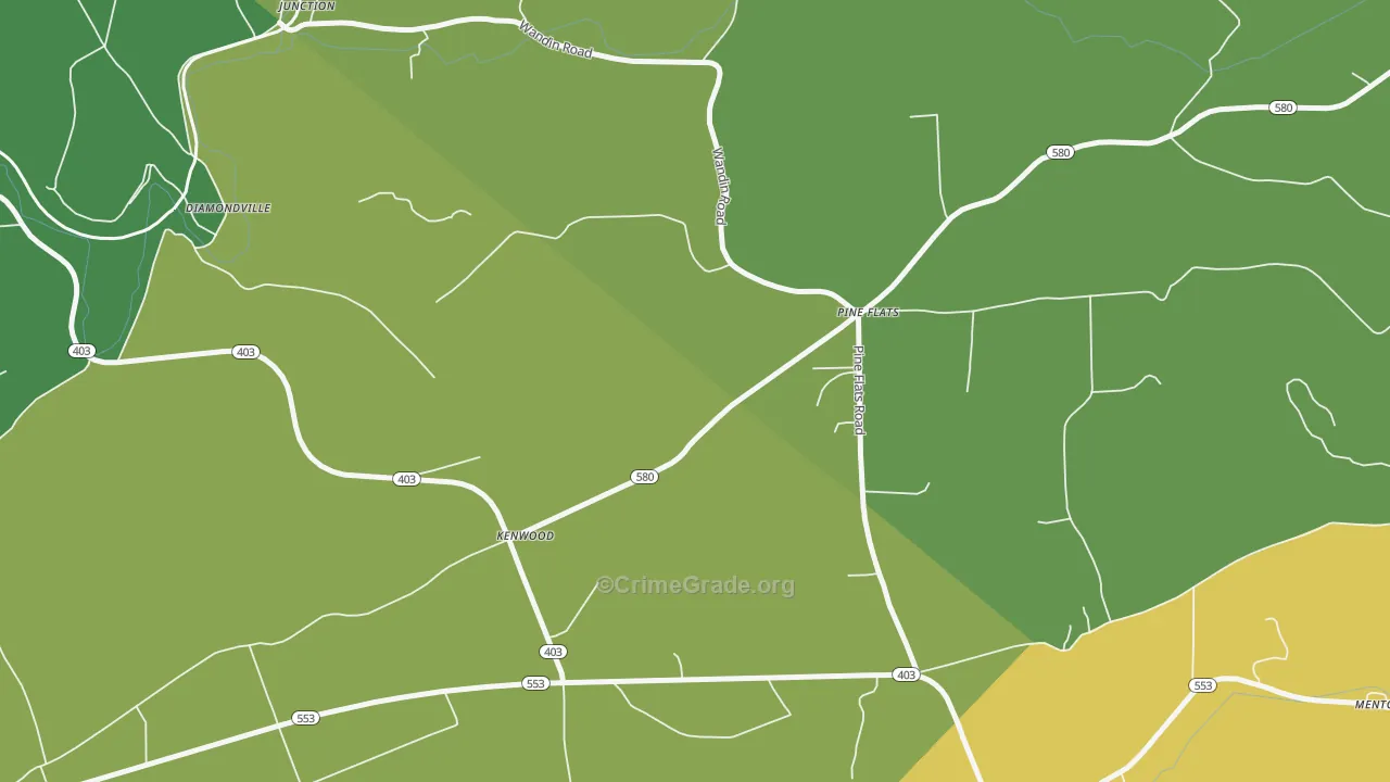 Pine Flats, PA Map of Vandalism Rates