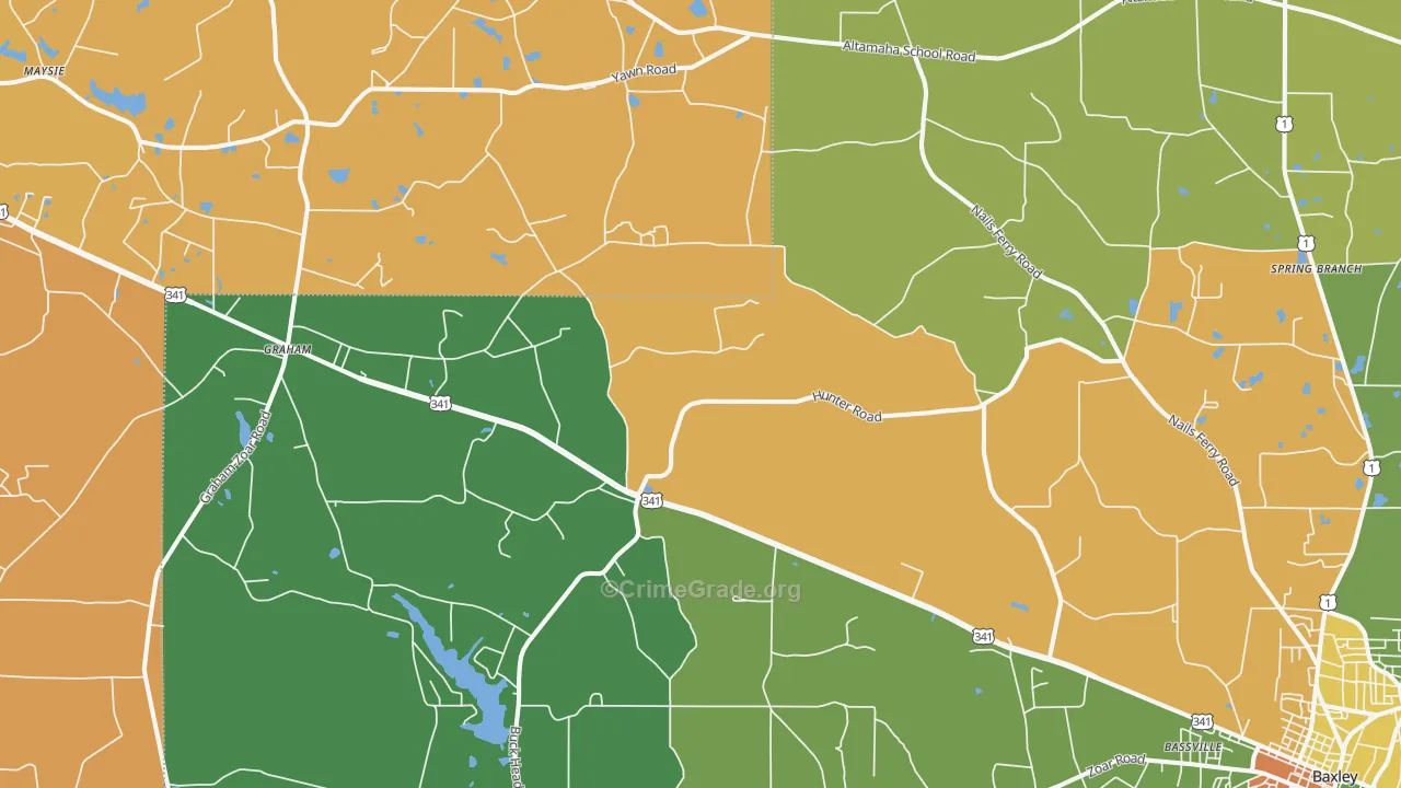 Pine Grove, GA Map of Vandalism Rates