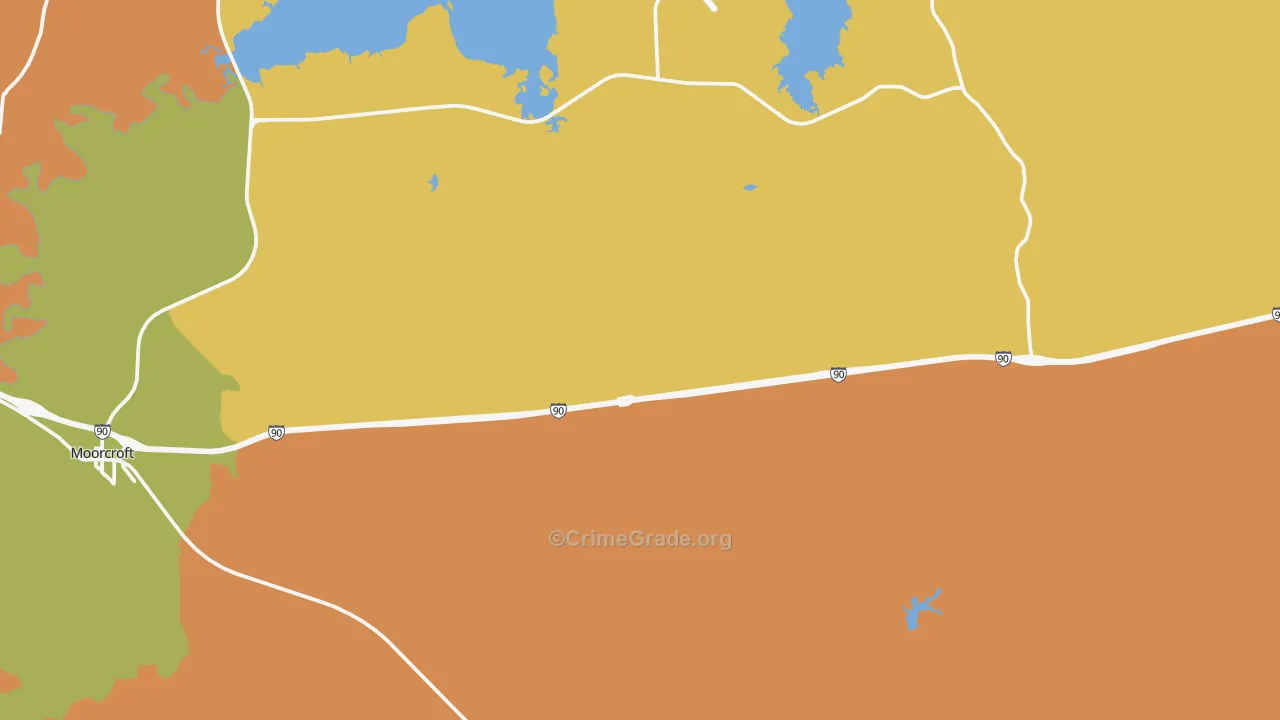 Pine Haven, WY Map of Vandalism Rates