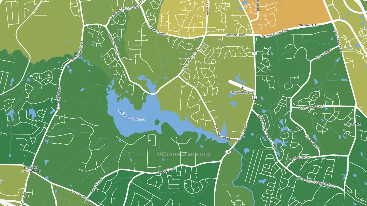 Pine Hurst Park, NC Map of Vandalism Rates
