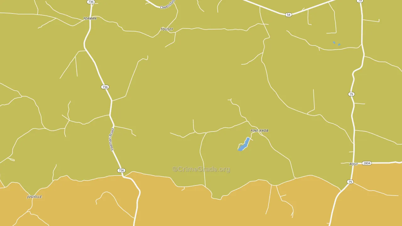Pine Knob, KY Map of Vandalism Rates